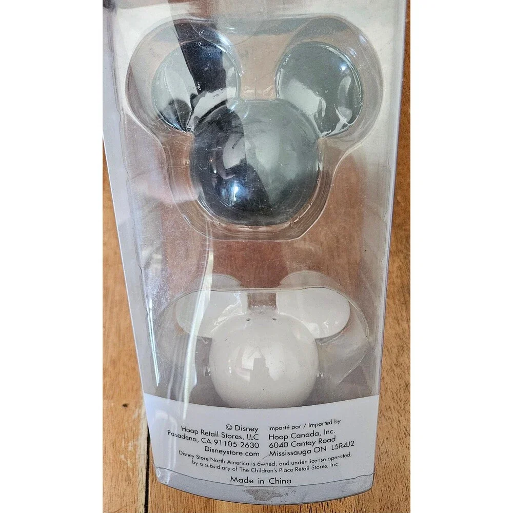 Disney Store Rare Vintage Salt & Pepper Shakers Black & White Mickey Mouse